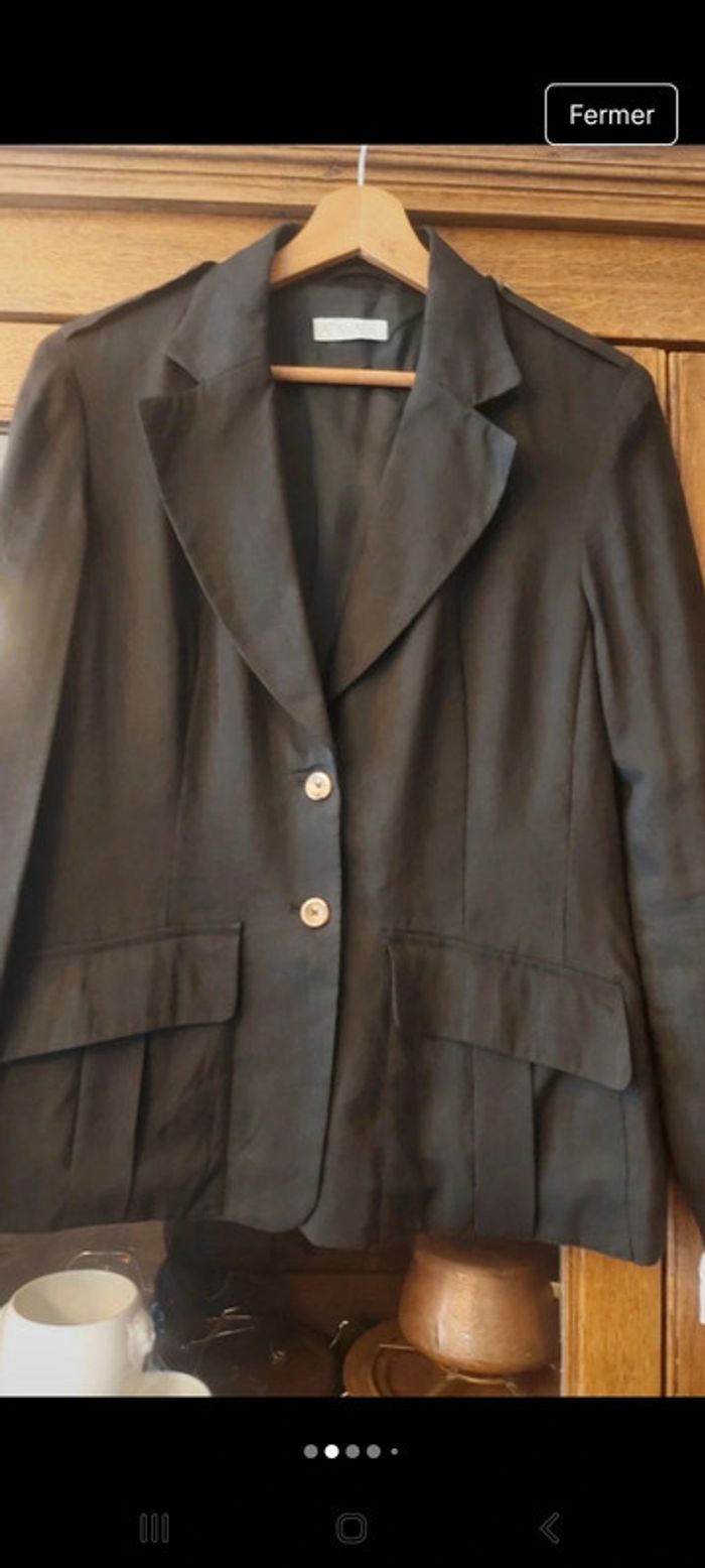 Blazer Apanage be/fr 40 en lin en parfait état - photo numéro 2