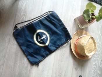 🌸Sac bandoulière marine et encre blanche Neuf 🌸