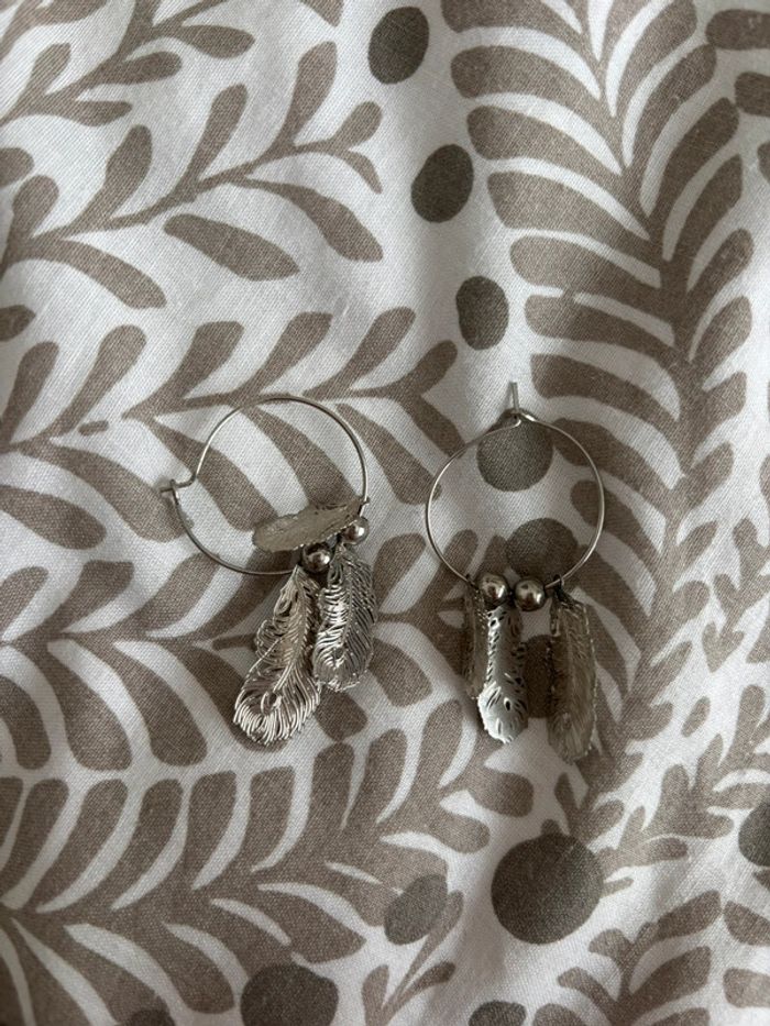 Boucles d’oreilles plumes - photo numéro 2
