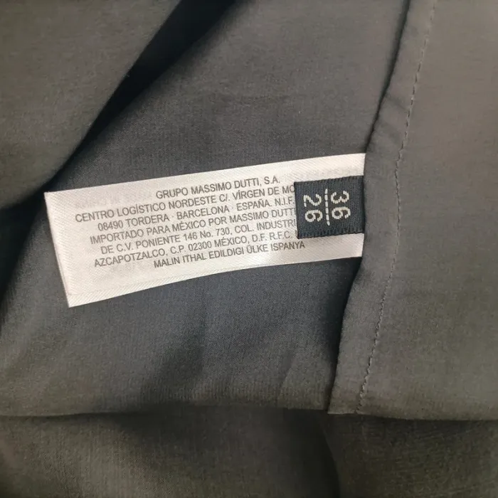 Jupe midi noire Massimo Dutti fluide drapée taille haute Taille 38 A1194 - photo numéro 11