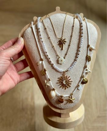 Colliers inoxydables réglables au choix – Perles naturelles, nacre ou breloques