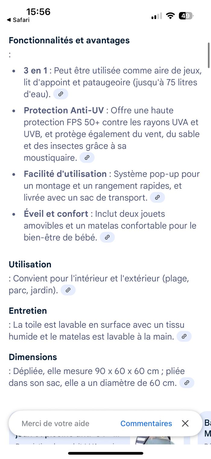 Tente solaire et aire de jeu Babymoov - photo numéro 4