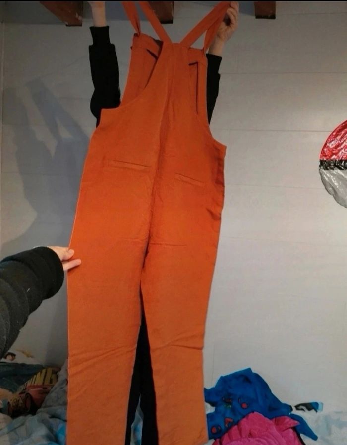Salopette caire nil orange foncé mango neuf avec étiquette taille 36 - photo numéro 4