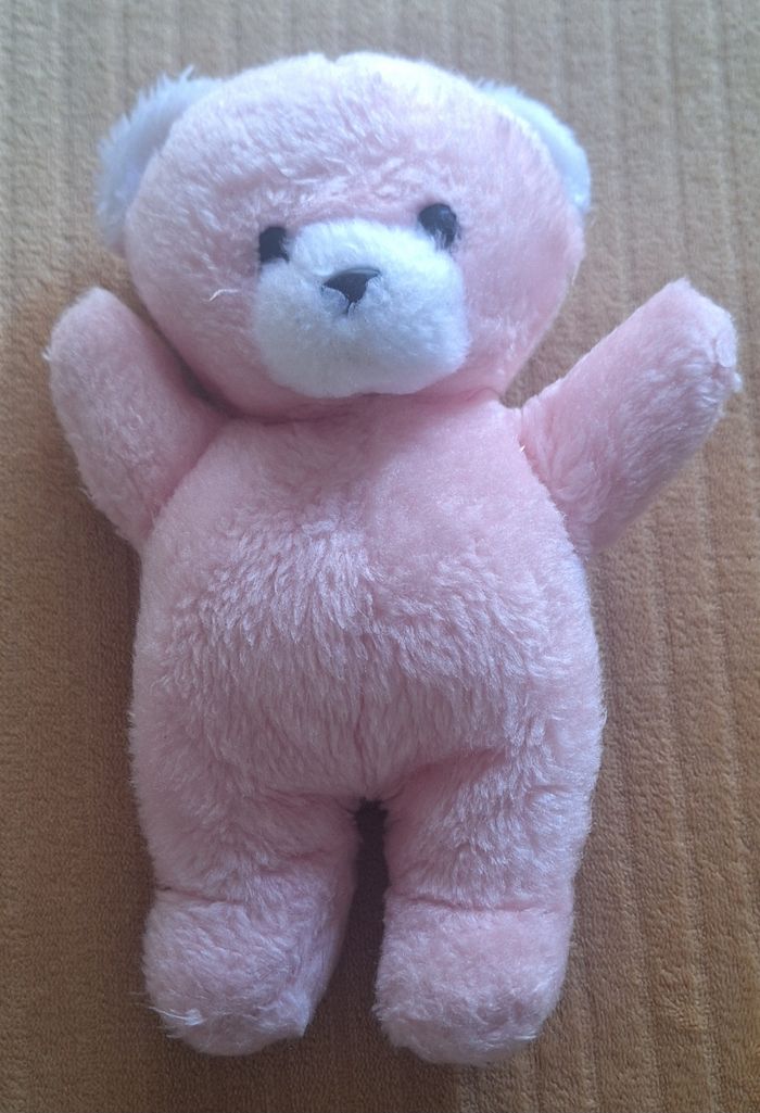Doudou Peluche Ours Rose Ajena