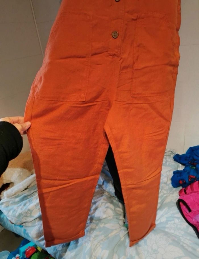 Salopette caire nil orange foncé mango neuf avec étiquette taille 36 - photo numéro 4