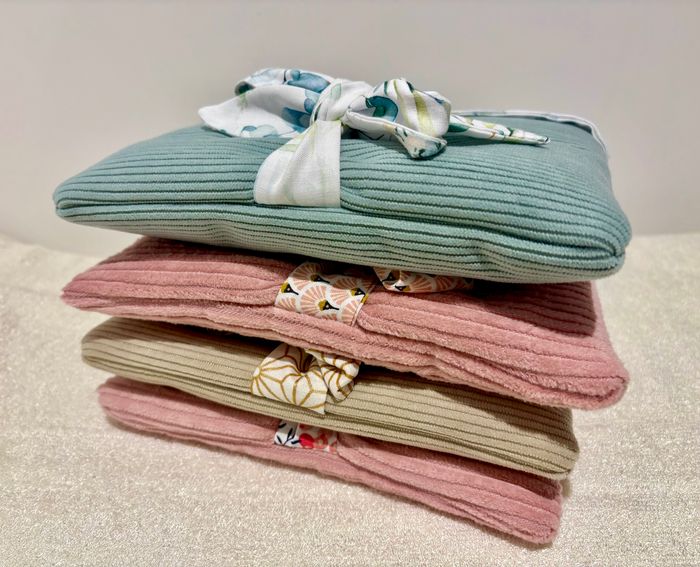 Pochette à livre de poche ou liseuse Rose Pâle et éventails - photo numéro 3