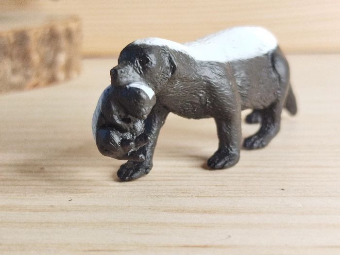 Mojo blaireau et son bébé Figurine animal de la forêt - photo numéro 2