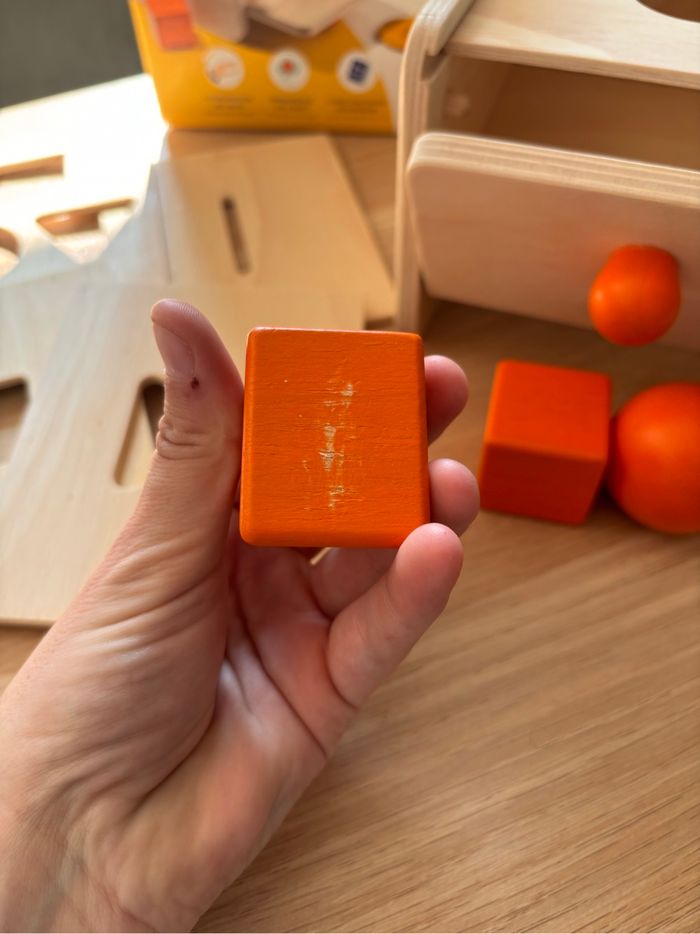 Jeu de notion de la permanence de l’objet - jeu éducatif Montessori bébé - en bois - photo numéro 7