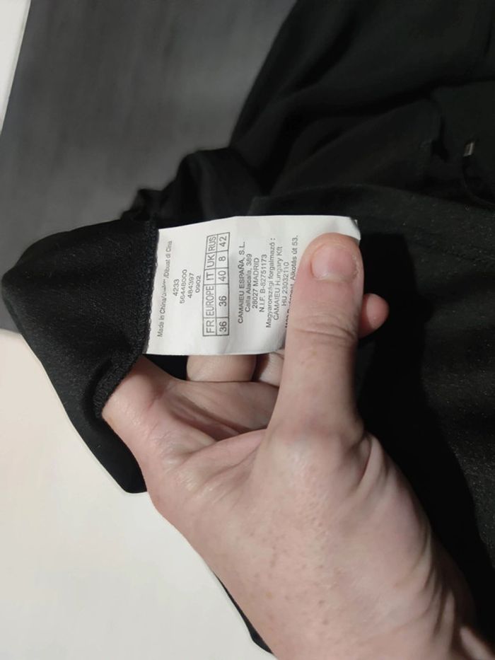 Robe asymétrique noire camaïeu t36 - photo numéro 5