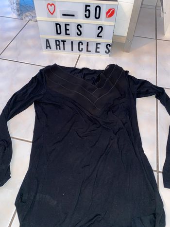 T-shirt manches longues Intimissimi noir taille S