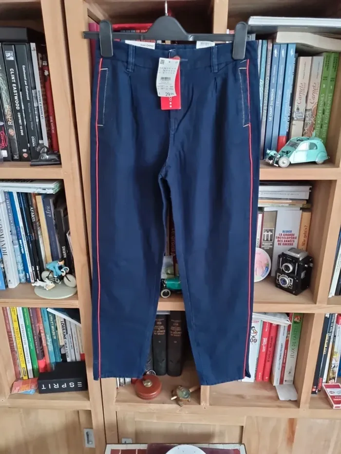 Pantalon camaïeu neuf chino bleu foncé 36