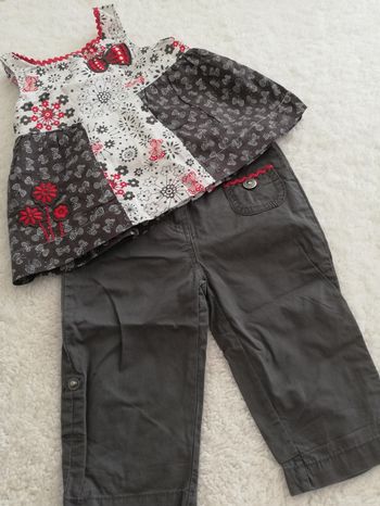 Ensemble pantalon et haut du pareil au même fille 6 mois