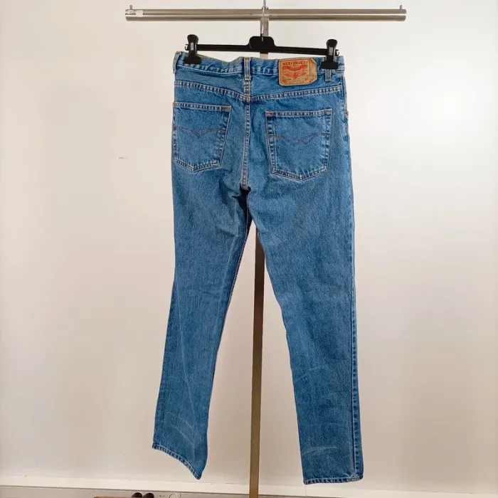 Jean droit vintage Nixon & Co taille 40 bleu 100% coton taille haute authentique A1468 - photo numéro 6