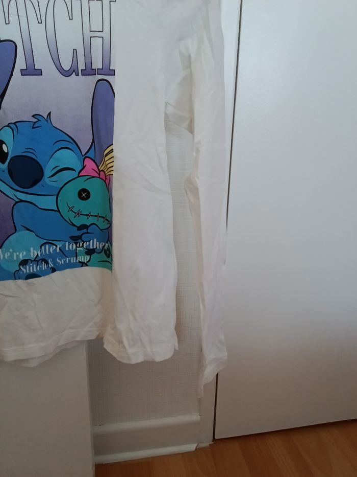 Tee-shirt Stitch blanc et multicolore - photo numéro 3