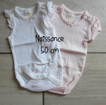 Lot de 2 bodies neufs bébé fille