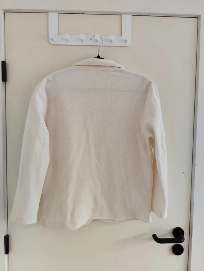 Belle veste blazer molletonnée blanche American Vintage - photo numéro 9