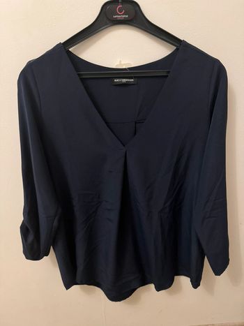 Blouse bleue marine T.1 rue des abbesses tbe