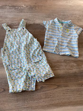 Ensemble bébé 6/12 mois orchestra salopette + t-shirt