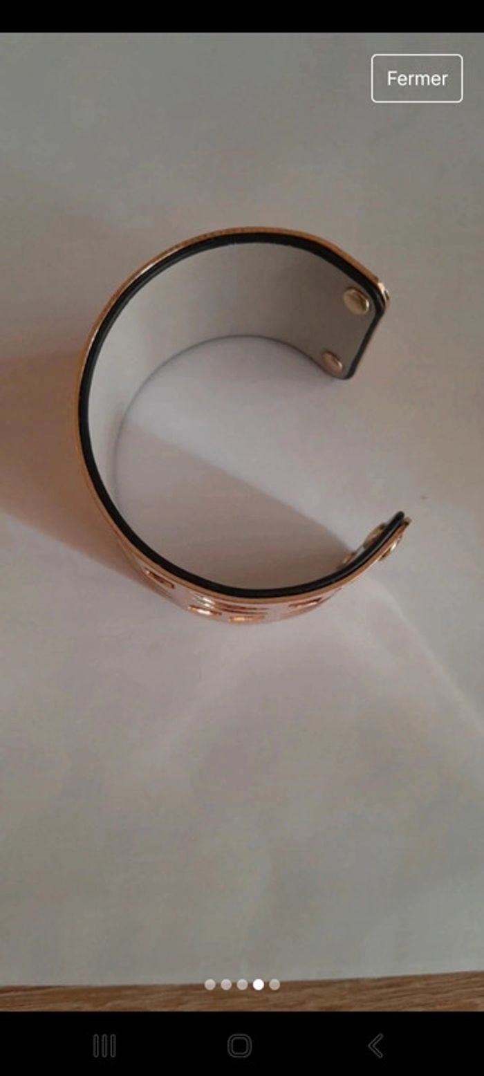 Magnifique manchette chic or et corail - photo numéro 4