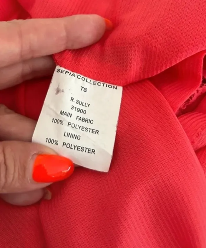 Sépia robe été sans manche , rose vif, corail  taille S - photo numéro 6