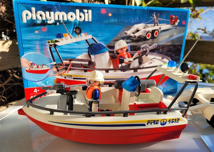 Playmobil 4823 Bateau de Pompier avec boite et notice - photo numéro 7