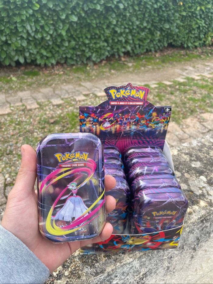 Lot Mini Tin Pokemon Méga Évolution (ME01/EV11) avec présentoir - photo numéro 4