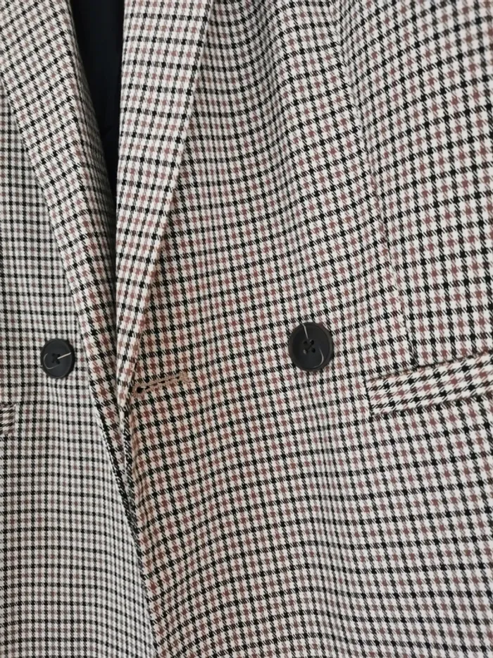 Veste blazer oversize pied de poule - photo numéro 7