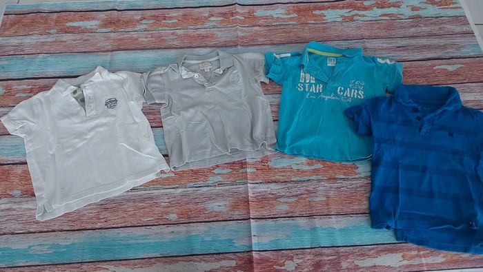 Lot de 4 polos garçon taille 4 ans