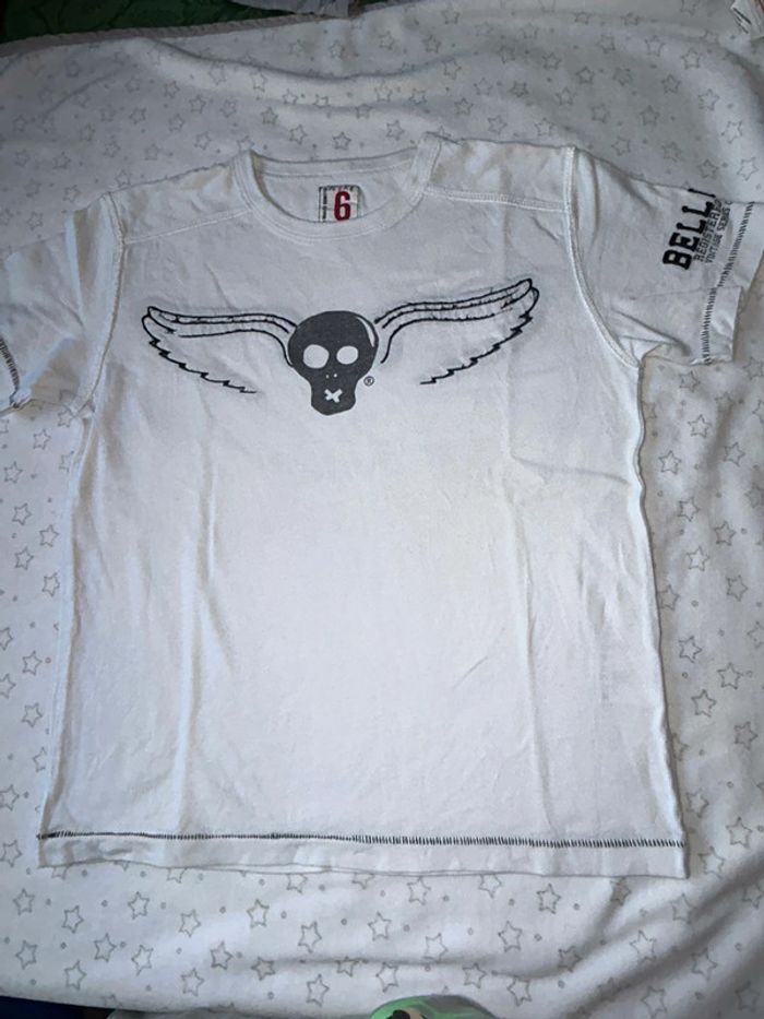 T-shirt blanc skull 6 ans Bellerose