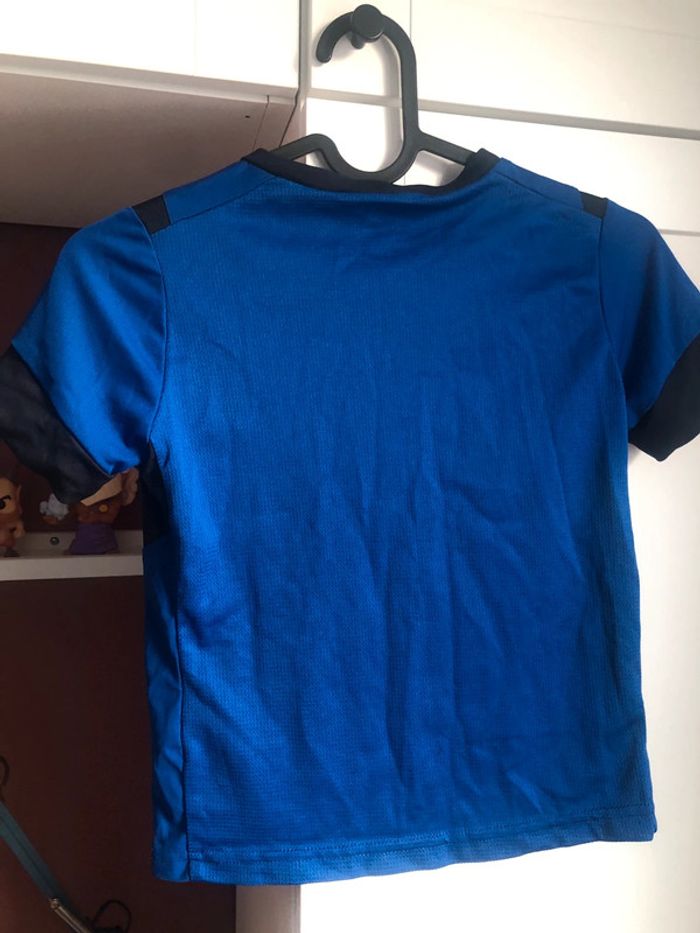 T-shirt compression kipsta decathlon rugby sport enfant bleu orange - photo numéro 3