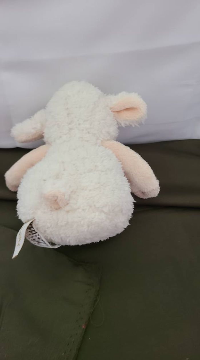 Doudou Mouton Beige Blanc Croix BABY NAT - photo numéro 3