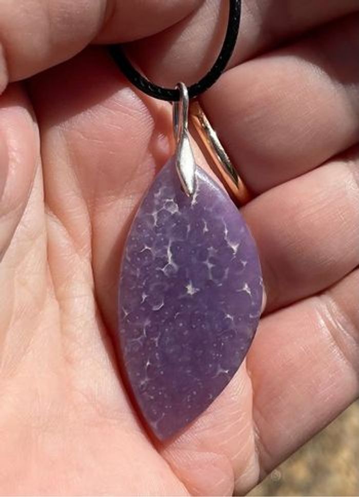 Sublime pendentif en agate grappe ou calcédoine botryoïdale - photo numéro 5