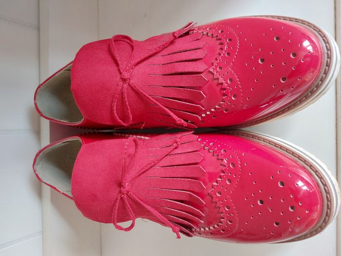 Chaussures mocassins My B rouge verni pointure 38,5 - photo numéro 2
