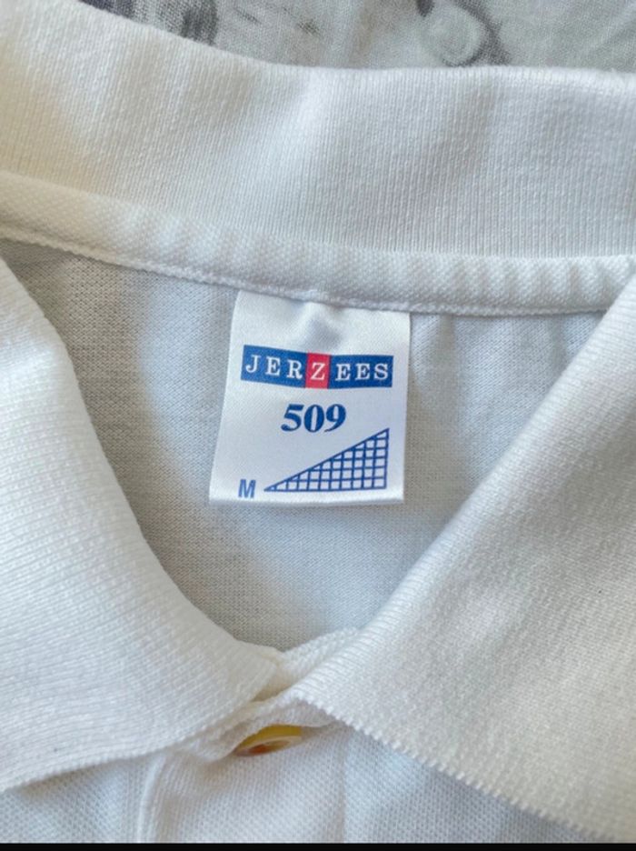 Polo blanc crème neuf taille M/L jerzees - photo numéro 5