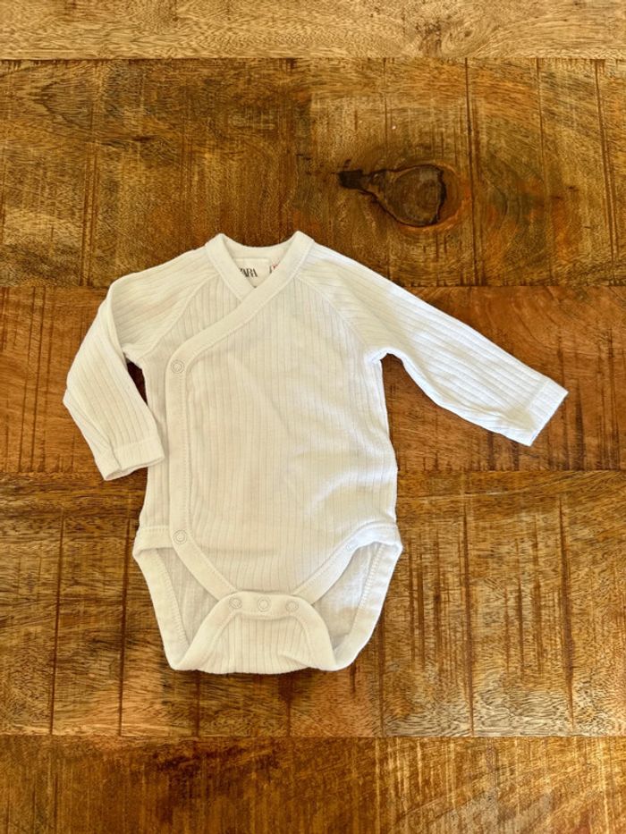 Body manches longues 1 mois blanc Zara