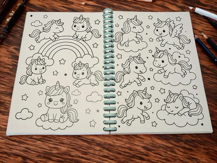 Cahier de coloriage Kawaii, activé enfant - photo numéro 3
