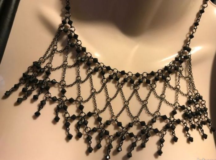 Collier perles et chaînettes - photo numéro 2