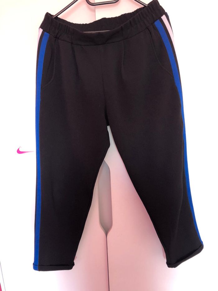 Bas noir à bandes 7