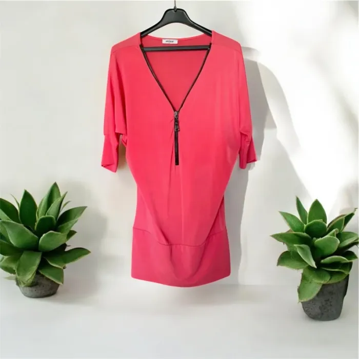 Tunique 3/4 corail zip Nina Paris M