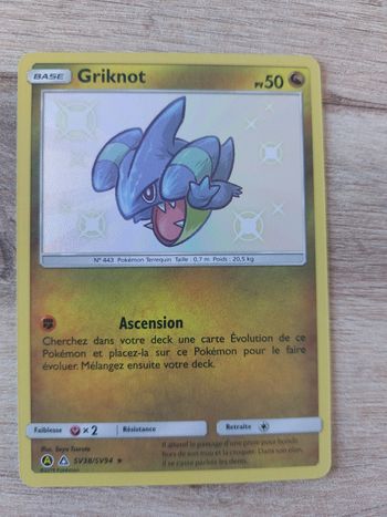 Carte pokemon Shiny Griknot SV38/SV94 Destinées occultes