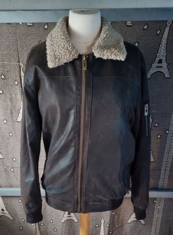 Blouson style aviateur effet cuir taille L