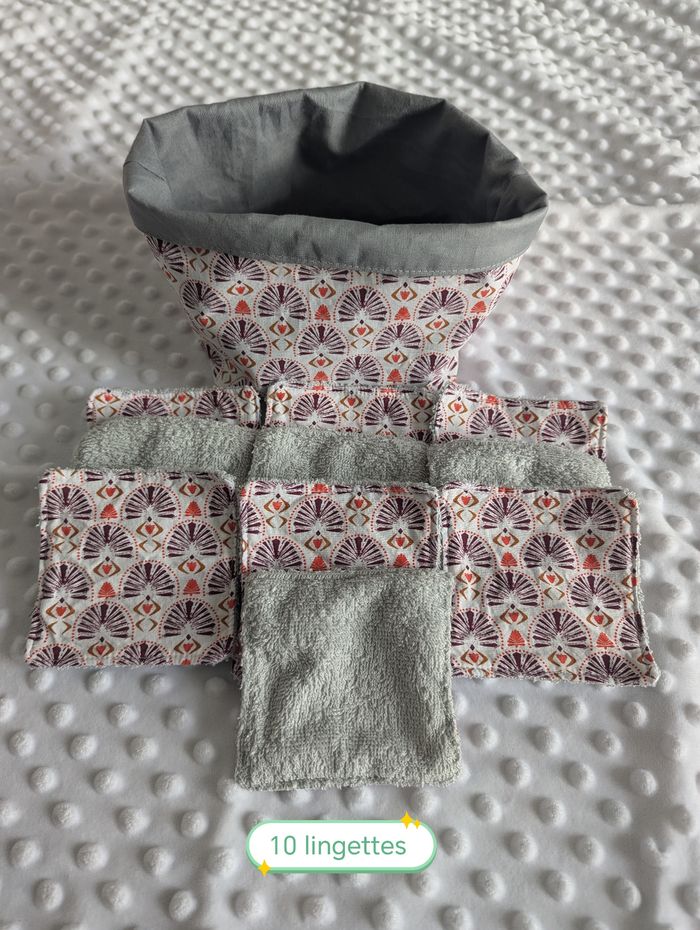 Panier et 10 lingettes lavables