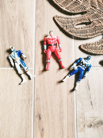 🙅 Power rangers Time force rouge/ Lost galaxy bleu/ Spd -  Lot de 3 Figurines