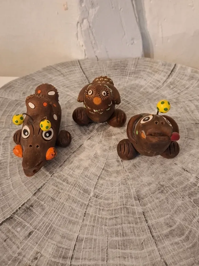 Sifflets vintage en terre cuite - Cuba - photo numéro 2