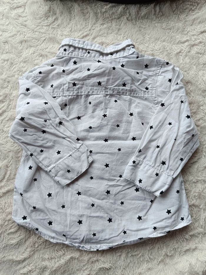 Chemise manches longues Garçon 12 mois étoiles Kitchoun 100% coton - photo numéro 7