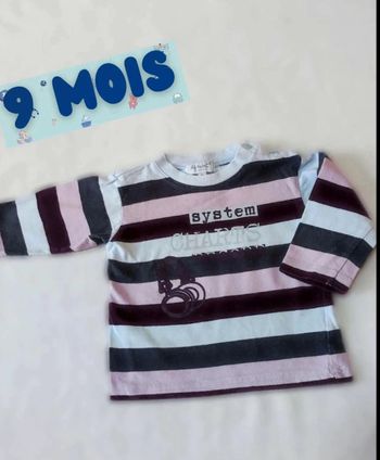 Tee  shirt  manches  longues 9  mois