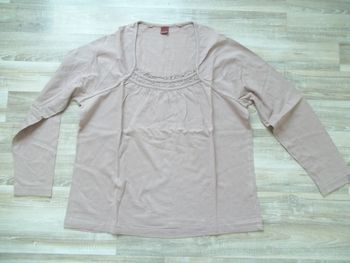 T-shirt col froncé Blancheporte vieux rose 46/48
