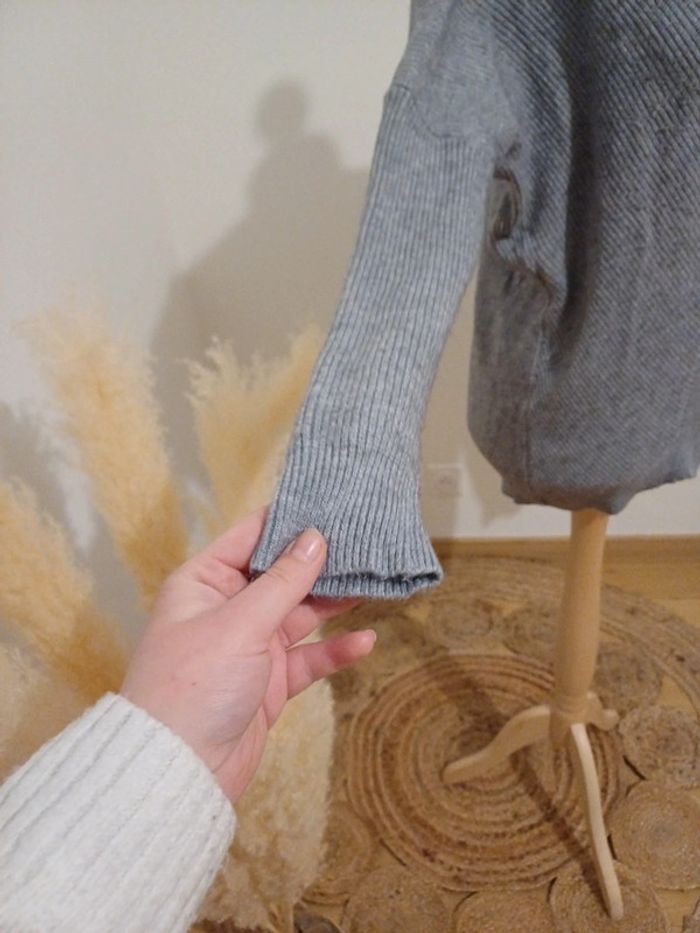 Pull gris chaud asymétrique MC Lorene taille M/L 38/40 - photo numéro 5