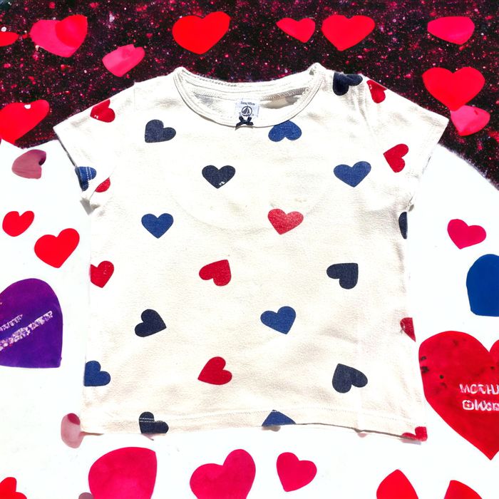 Ensemble 2P pyjacourt coeur fille Petit Bateau 3 ans BE (11€) - photo numéro 2