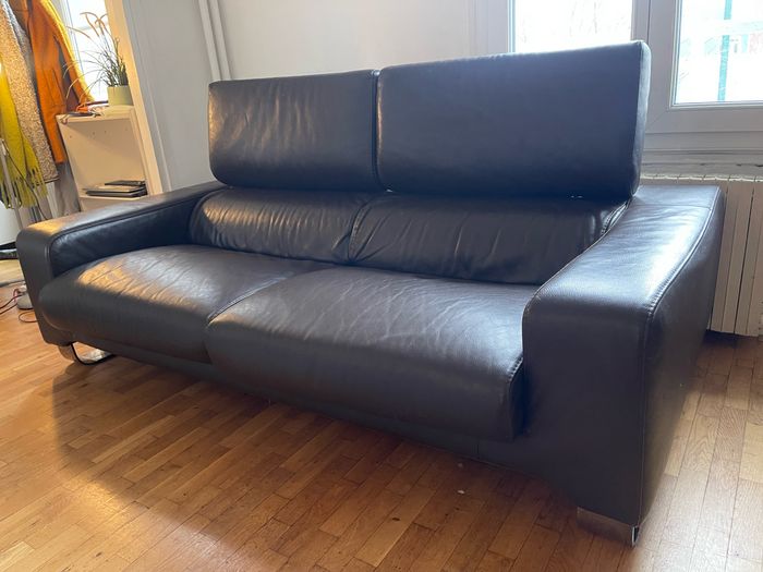 Canapé vrai cuir 3 places